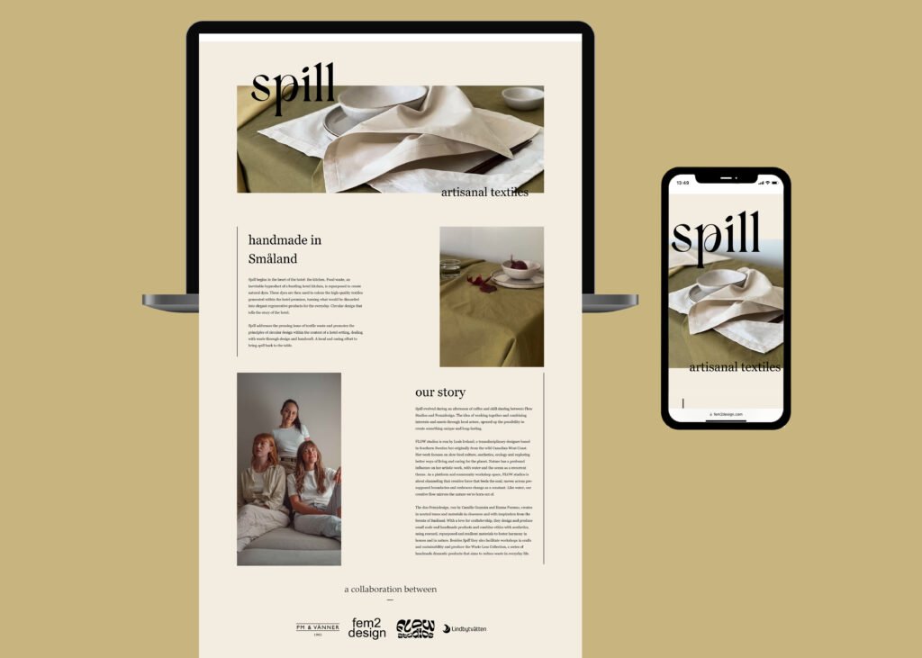 Skärmbild av webbplatsen www.spill.se